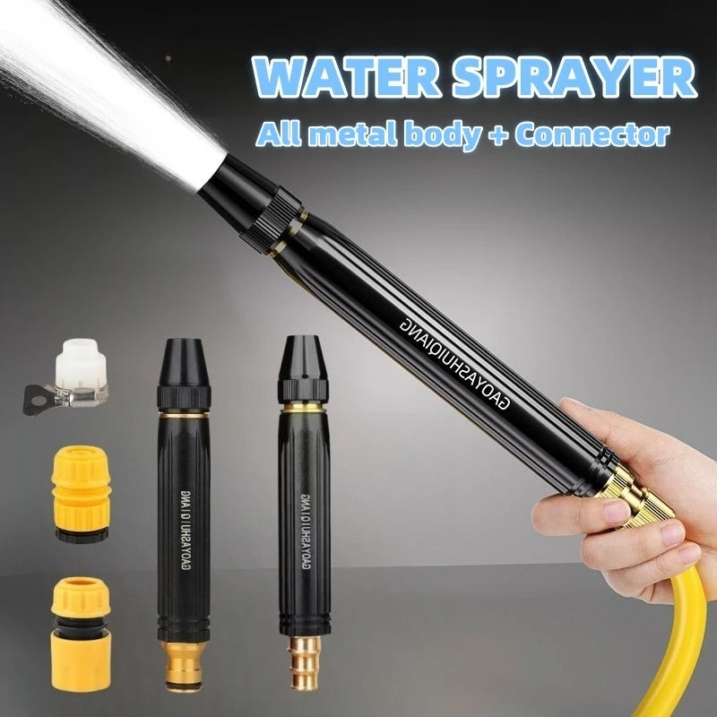 High Pressure Water Nozzle for Efficient Car Washing, Gardening, and Cleaning with Adjustable Brass Nozzle