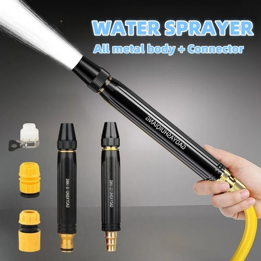 High Pressure Water Nozzle for Efficient Car Washing, Gardening, and Cleaning with Adjustable Brass Nozzle